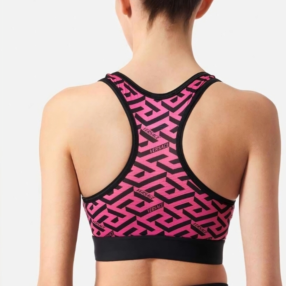 Versace Women's Greca Signature racerback sports bra Size 3 / Small (NWT) - Picture 3 of 6